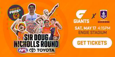 [SYDNEY, $15* TICKETS] GIANTS v Fremantle