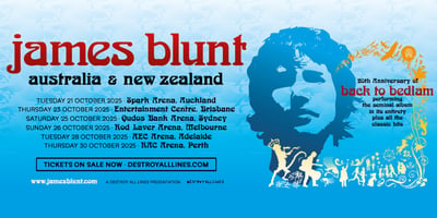 James Blunt ticket via TIX for Australian and New Zealand